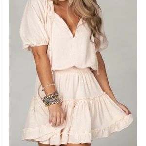 Pink Snake Print Mini Dress